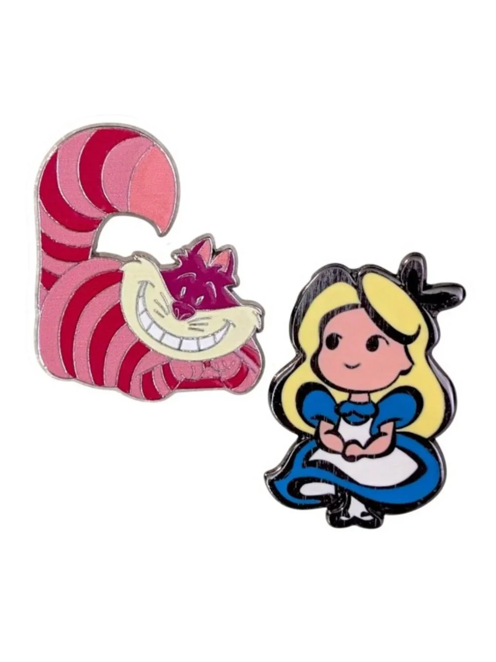 Alice in Wonderland Disney Pins: Cheshire Cat and Alice Cutie